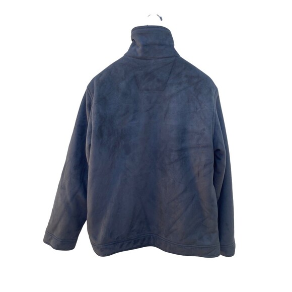 Nautica Mens Black Faux Suede Faux Fur Heavy Weight Jacket Lined Pockets Size L - Picture 2 of 7